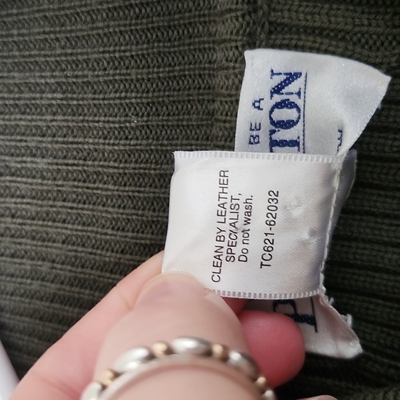 Vintage from the 1990s  wool, leather Sweater jacket by Pendleton - Picture 6 of 10